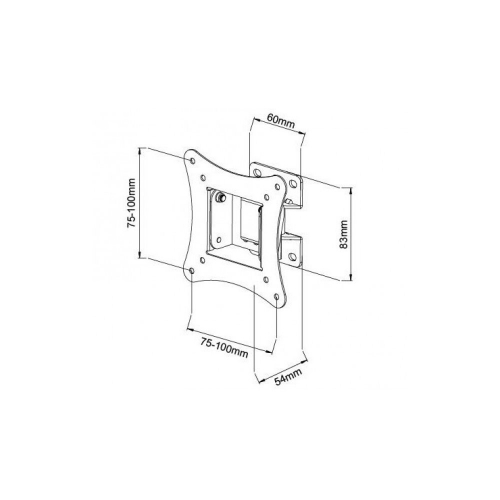 Uchwyt ścienny Tv Led/lcd 13-30 Cali 15kg Obrotowy